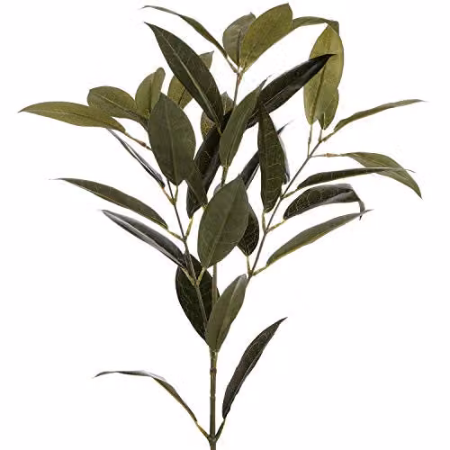 Hill Interiors The Recipe Faux Bay Leaf Spray, Green, W/D/H: 10 x 25 x 65 cm