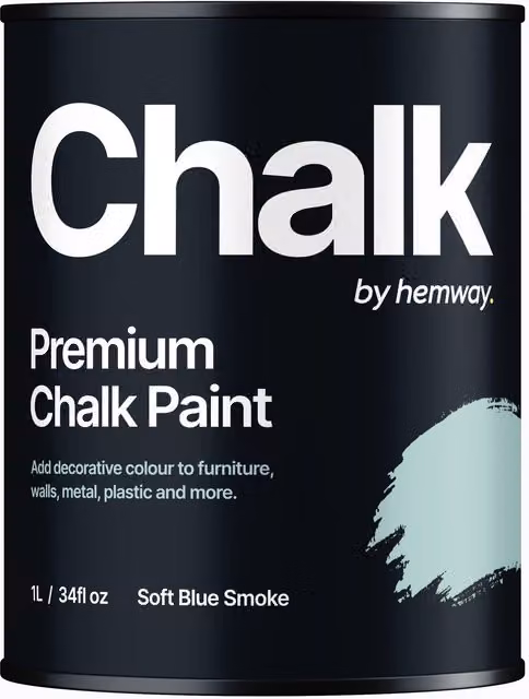 Hemway Chalk Paint Flat Matt in Soft Blue Smoke, 1 l
