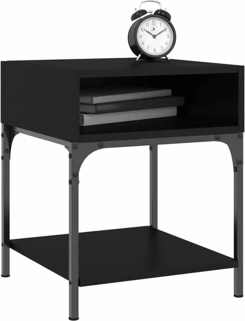 Berkfield Home Elegant Bedside Tables, 2 Piece Set in Black, W/D/H: 40 x 41 x 50 cm – 1