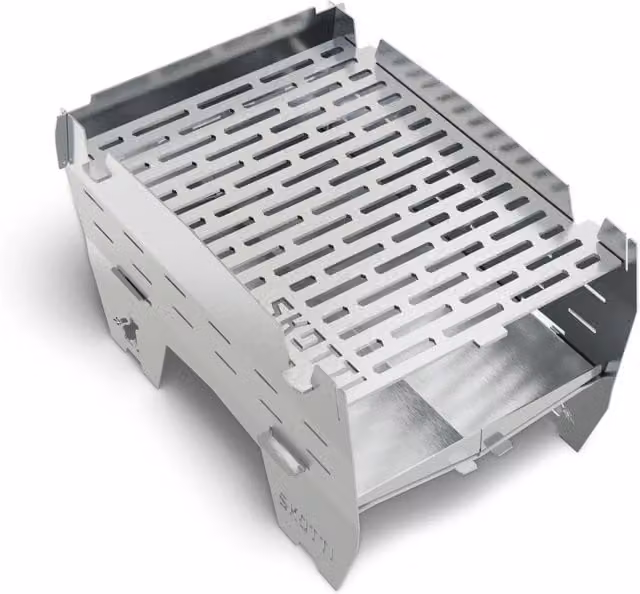 Skotti Mini Silver Gas Tabletop Outdoor Grill