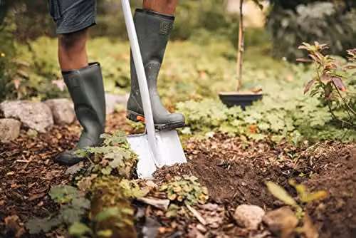 Fiskars Xact Telescopic Pointy Shovel for Hard, Rocky Soil in Black and Orange, Length: 111 - 130 cm – 6