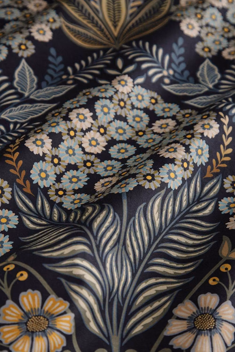 Appletree Evelina Reversible Geometric Floral Mako Satin Cotton Duvet Cover Set in Blue and Green, W: 180 cm, L: 200 cm – 2