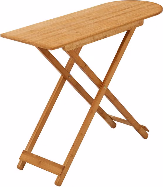 Livingandhome Modern Foldable Small Wooden End Table in Brown