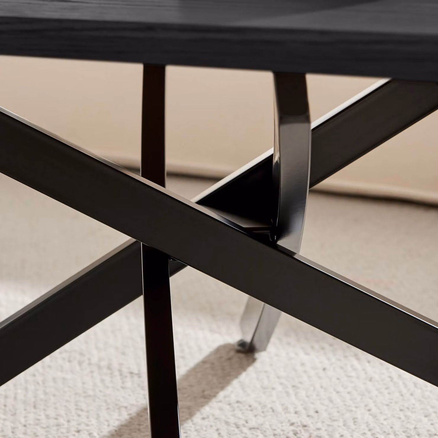 FurnitureboxUK Leonardo Rectangular Black Wood Veneer Coffee Table – 3