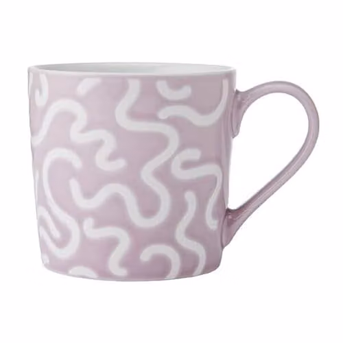 Mikasa Stoneware Mug in Pink, Purple and White, 360ml