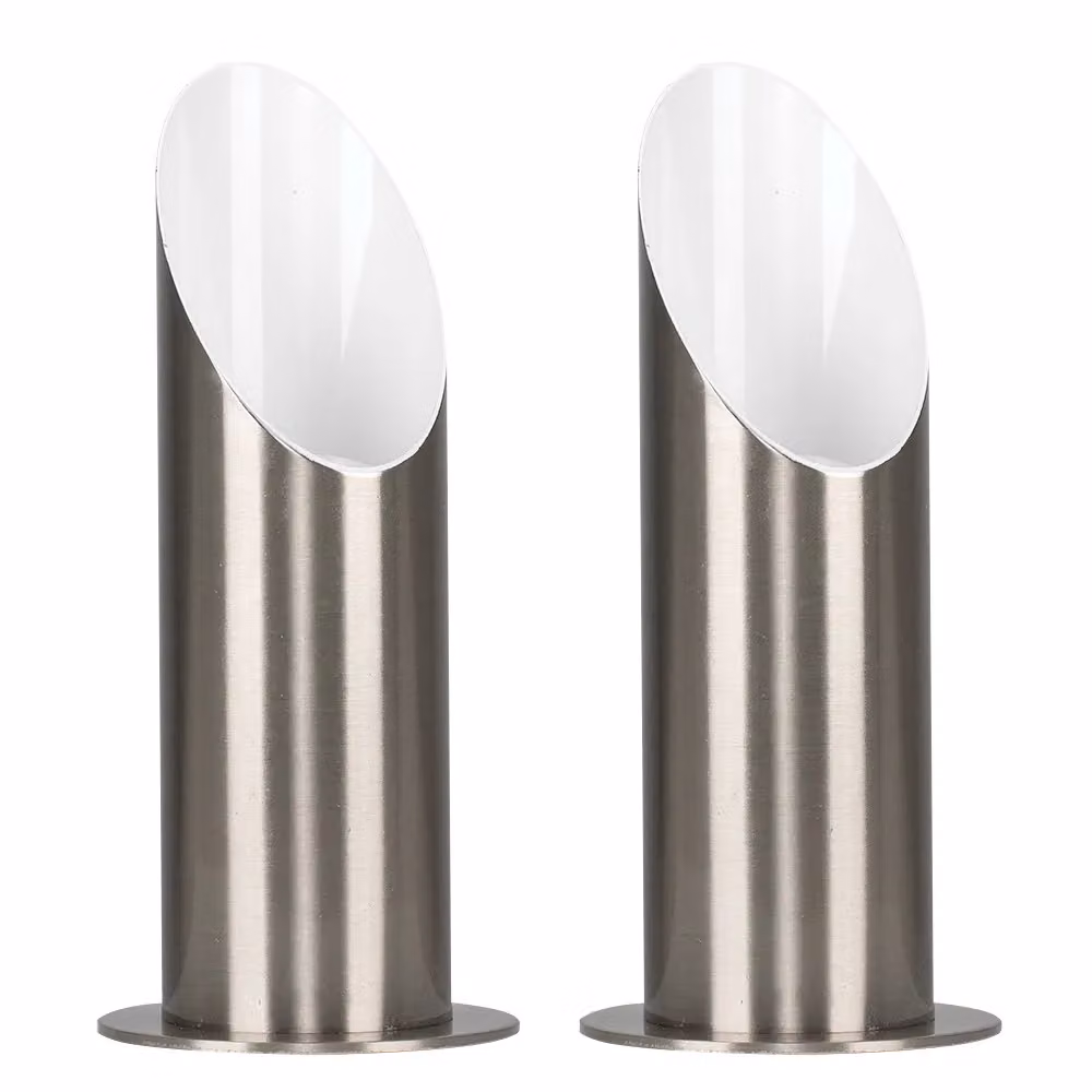 ValueLights Pair of Modern Silver Chrome Upward Floor Lamps – 2