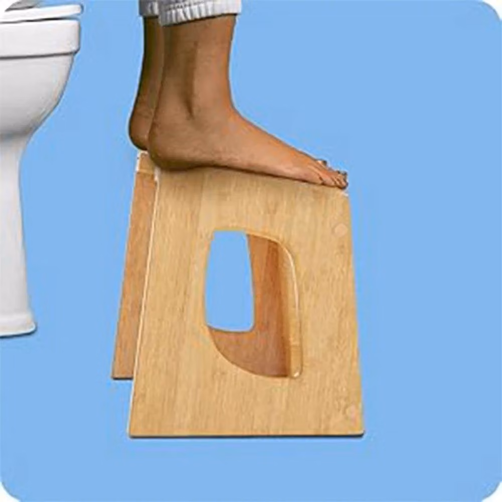 PAWNORA Bamboo Toilet Stool in Natural Brown and Beige – 2