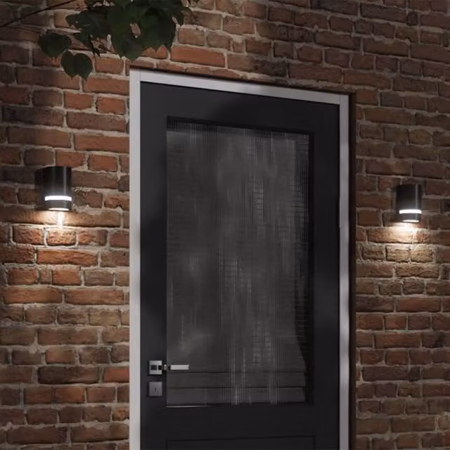 Berkfield Home Black Die-cast Aluminium Outdoor Wall Light – 1
