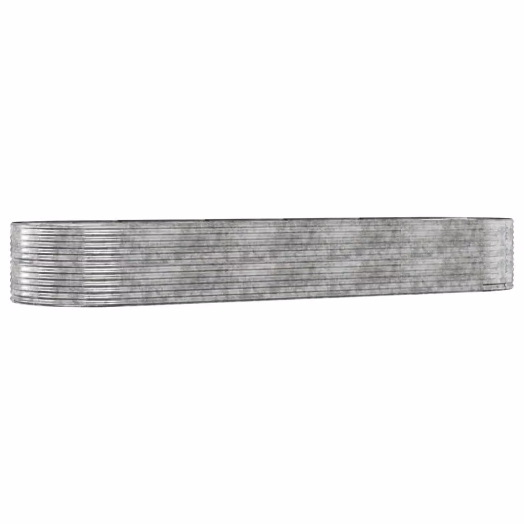 Berkfield Home Garden Silver Powder-coated Steel Raised Bed W: 447 cm, D: 140 cm, H: 68 cm – 2