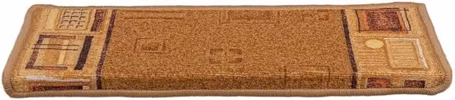 Berkfield Home Self-adhesive Stair Mats, 10 Pack, Beige, W: 65 cm, D: 21 cm, H: 4 cm – 1