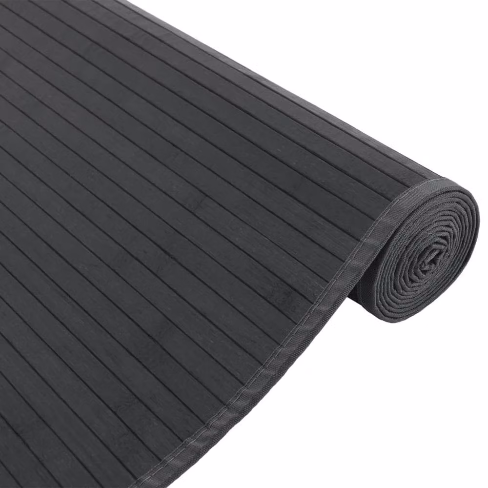 Berkfield Home Rectangular Bamboo Rug in Grey, W/D: 80 x 300 cm – 4