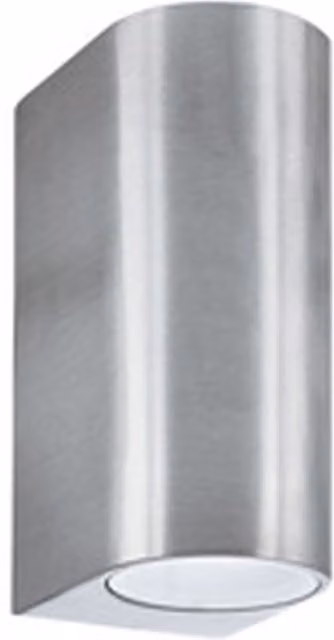 Lighting Collection Signal Modern Silver Outdoor Wall Light with Transparent Glass – 1