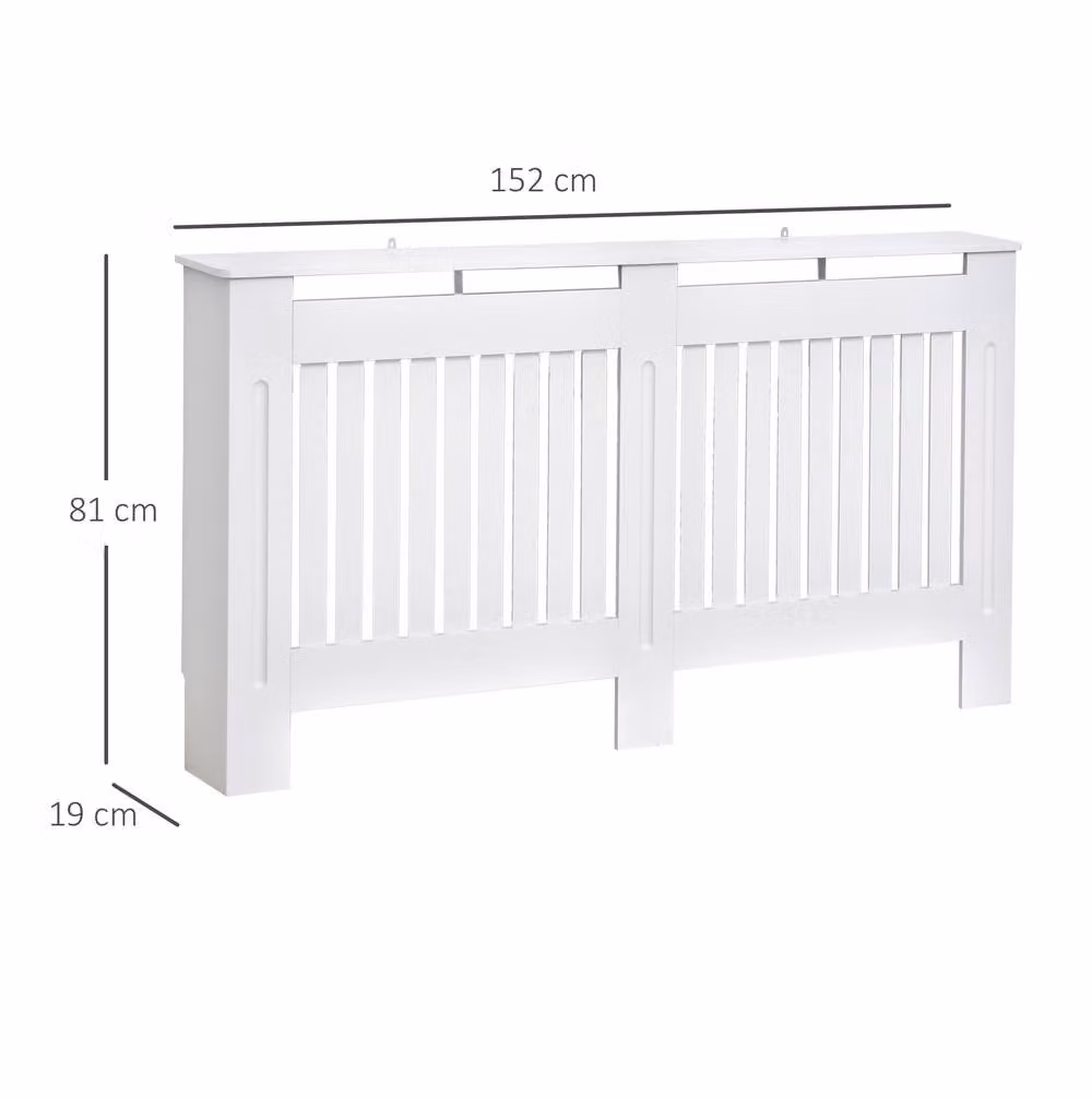 STILVORA Radiator Cover with Top Shelf in White – 2