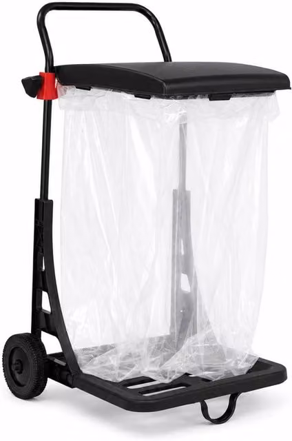 Oypla Garden Waste Bag Holder Rubbish Trolley Cart in Black