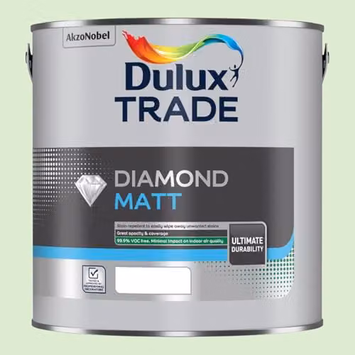 Dulux Trade Diamond Matt Wellbeing Water Based Paint, Multicolour Green, 2.5 l