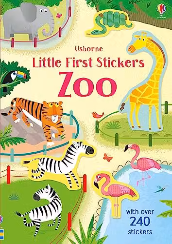 Usborne Little First Stickers Zoo Multicolour Paper Sticker Book