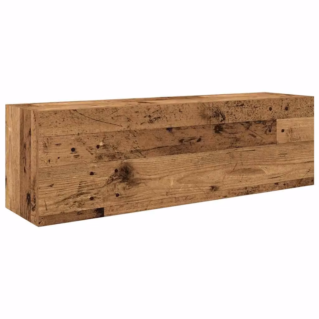 Berkfield Home Wall Mounted Bathroom Cabinet in Old Wood Brown, W/D/H: 100 x 25 x 30 cm – 2