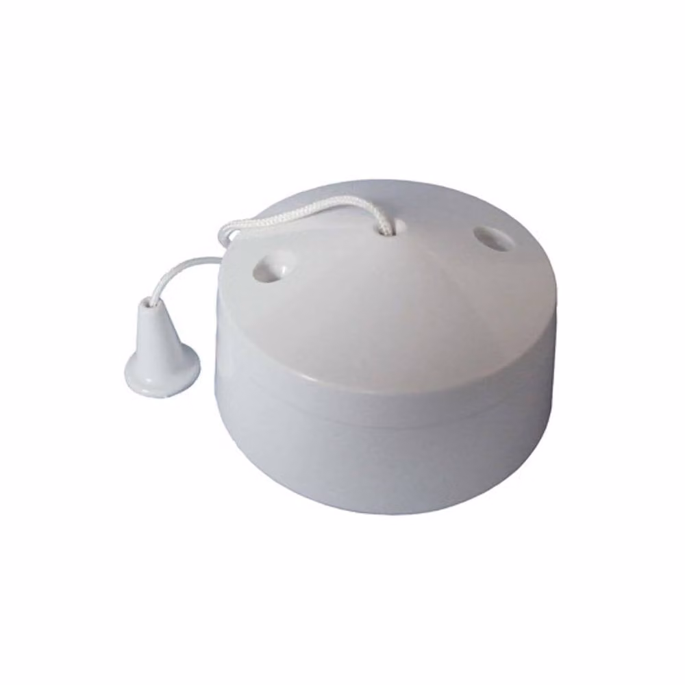 McAlpine White Plastic 6A Ceiling Pull Switch