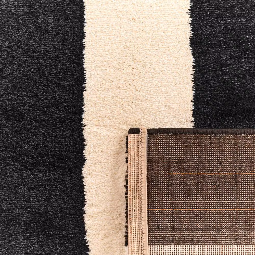 sweeek Modern Striped Indoor Rug in Black and White, W: 160 cm, L: 230 cm – 3