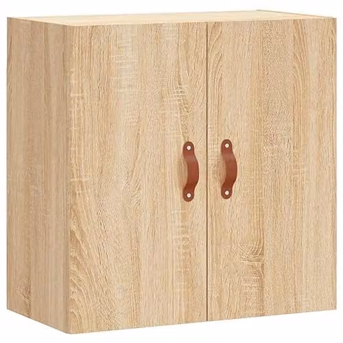 vidaXL Modern Wall Mounted Cabinet in Oak Brown, W/D/H: 60 x 31 x 60 cm