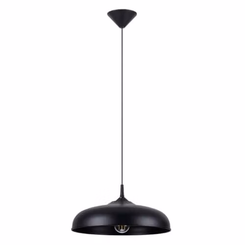 SOLLUX lighting Gina Pendant Light in Black Steel with E27 Socket – 1