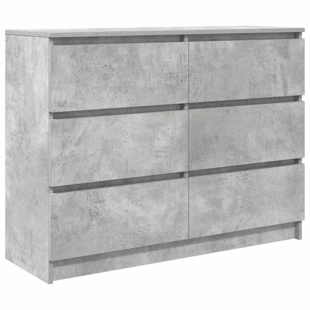 Berkfield Home Sideboard in Concrete Grey, W/D/H: 100 x 35 x 76 cm – 2