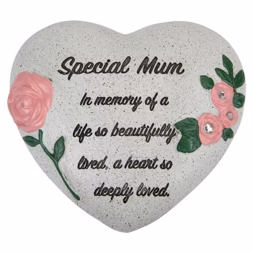 VFM e-Store Memorial Flower Pot Ornament in Grey, W/D/H: 16 x 14 x 7 cm – 1