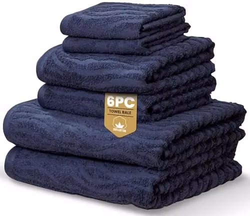 Rapport Home Safari 6-Piece Cotton Towel Bale Set in Blue, 500gsm