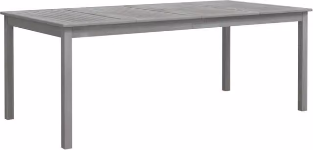 Berkfield Home Grey Acacia Wood Extendable Garden Table, W/D/H: 200 x 100 x 75 cm