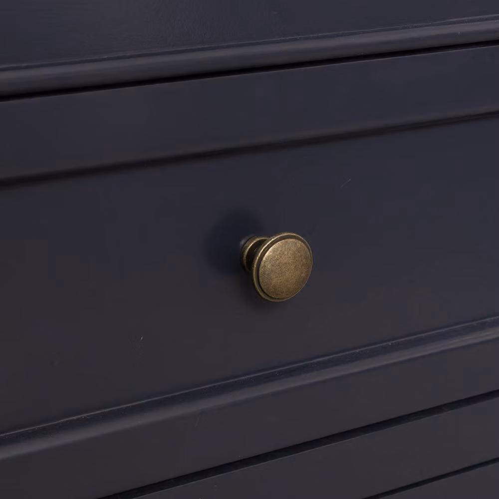 Melody Maison Daventry Large Navy and Black Lacquered Wooden Sideboard Cabinet – 3