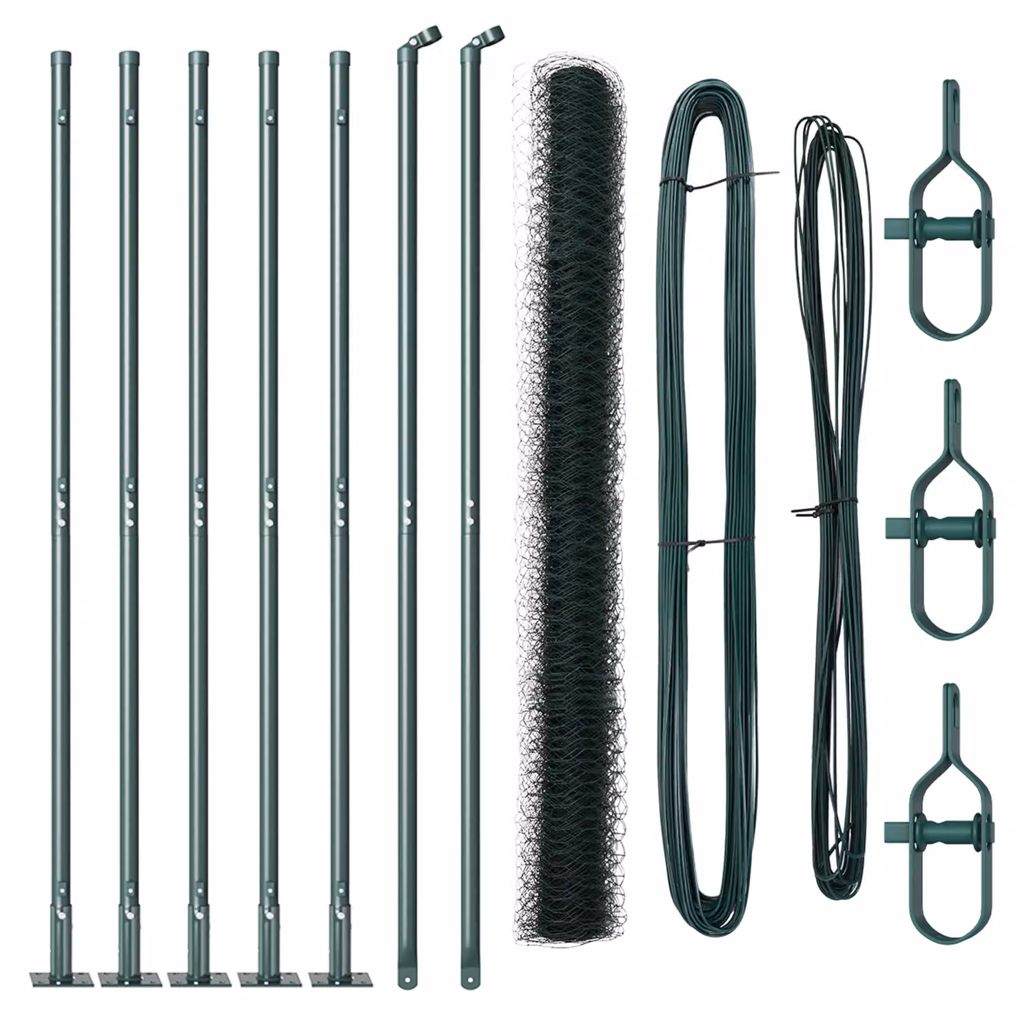 Berkfield Home Green PVC Coated Steel Hexagon Fence, H: 1.5 m x W: 10 m – 2