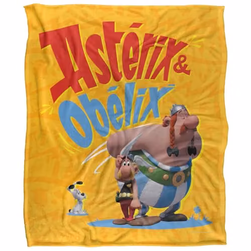Netflix Asterix Obelix Idefix The Gauls Super Soft Microfibre Fleece Throw Blanket in White, W/D/H: 152 x 127 cm – 1