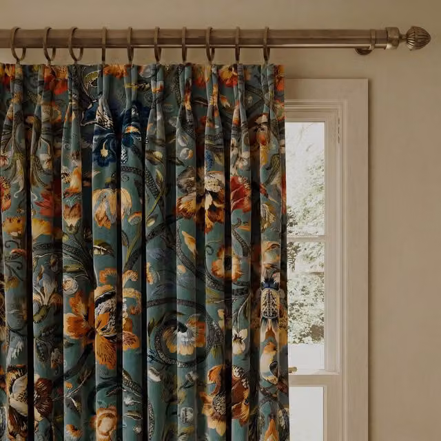 House of Hackney GAIA Velvet Curtain in Prussian Blue