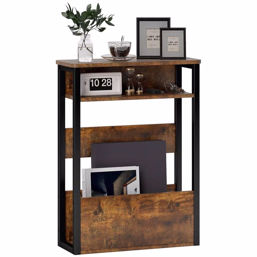 Wyld Haus Novizi Industrial Metal Side Table in Brown and Black – 2