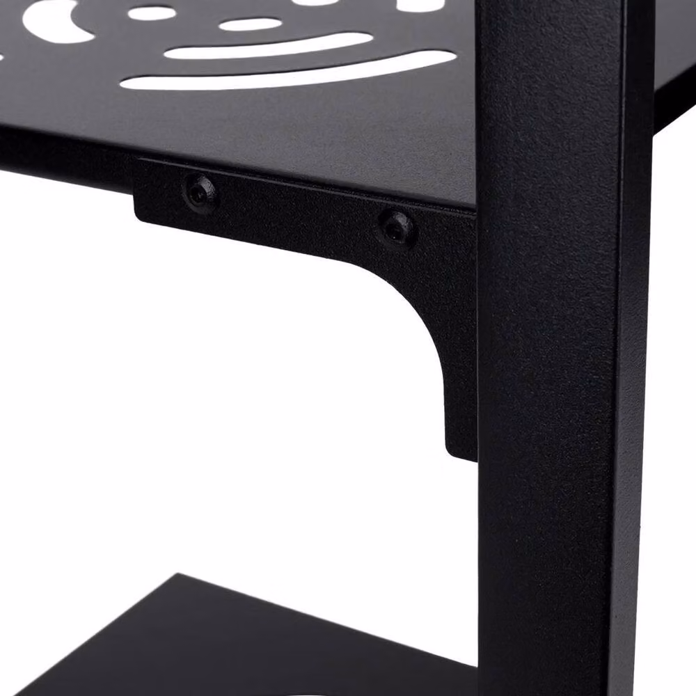 PAWNORA 4 Tier Freestanding Metal Kitchen Pan and Saucepan Rack, Black, W: 53.0 cm, D: 27.0 cm – 2