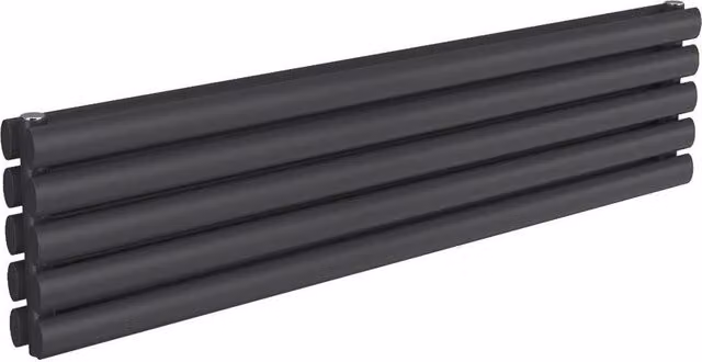 Bathroom Kingdom Nevah Anthracite Double Oval Steel Radiator, H: 29.5 cm, W: 120 cm – 2
