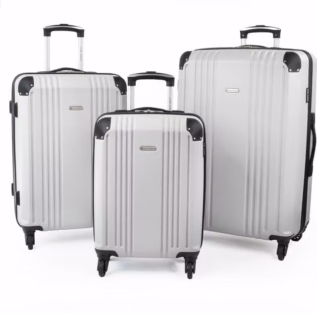 Gino Ferrari Business Travel Hard Shell Suitcase in Grey, Medium Size, W: 45.0 cm, D: 66.0 cm – 1