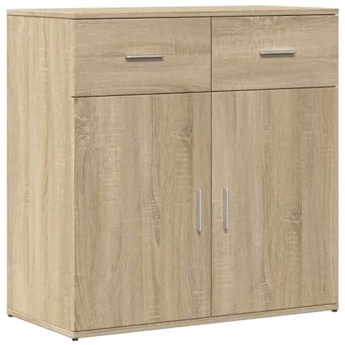 vidaXL Modern Sideboard in Sonoma Oak, W/D/H: 79 x 38 x 80 cm