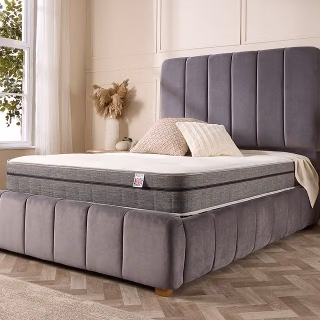 Aspire White Hybrid Memory Foam and Bonnell Spring Mattress, W: 140 cm, L: 200 cm – 1