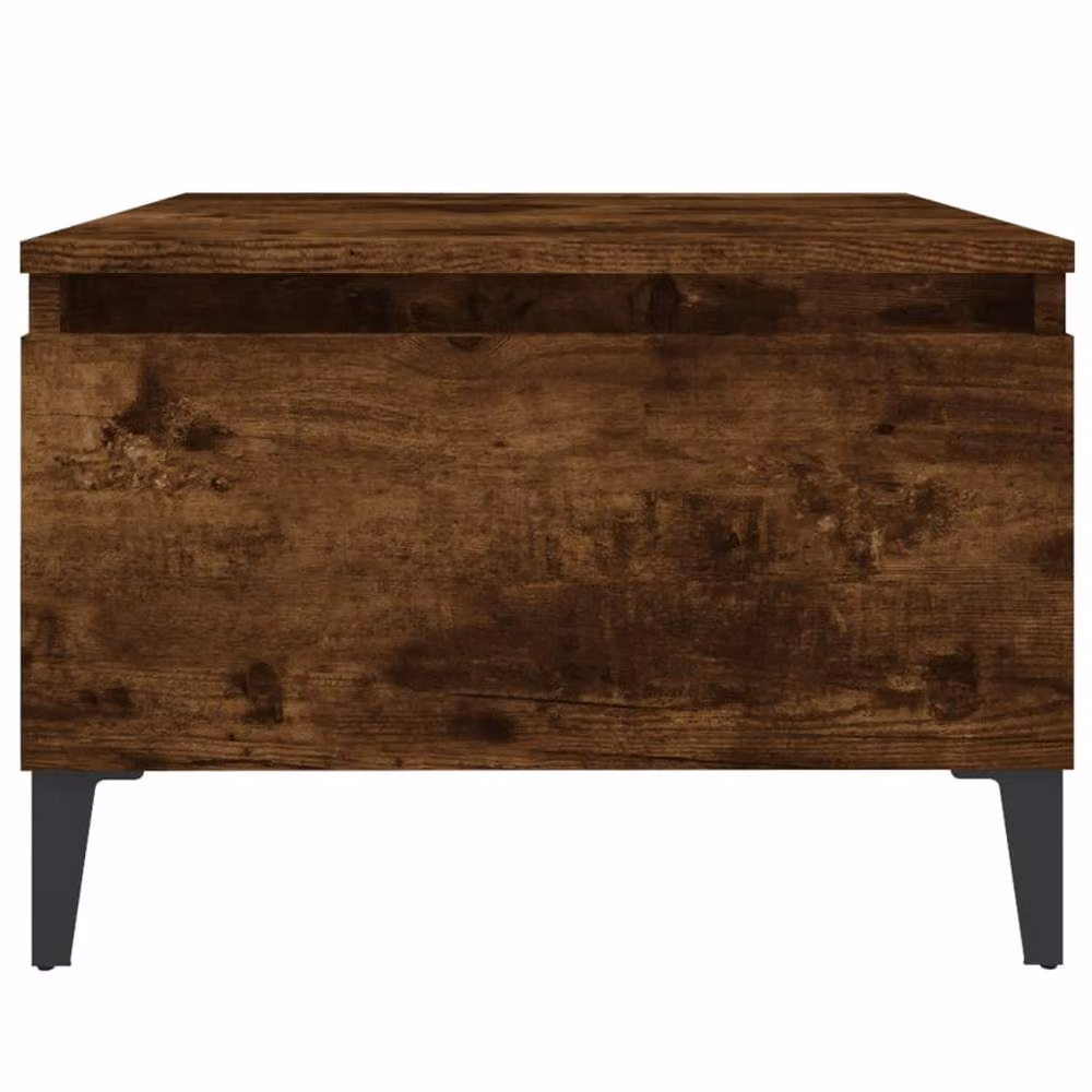 Berkfield Home Set of 2 Smoked Oak Side Tables in Brown, W/D/H: 50 x 46 x 35 cm – 4