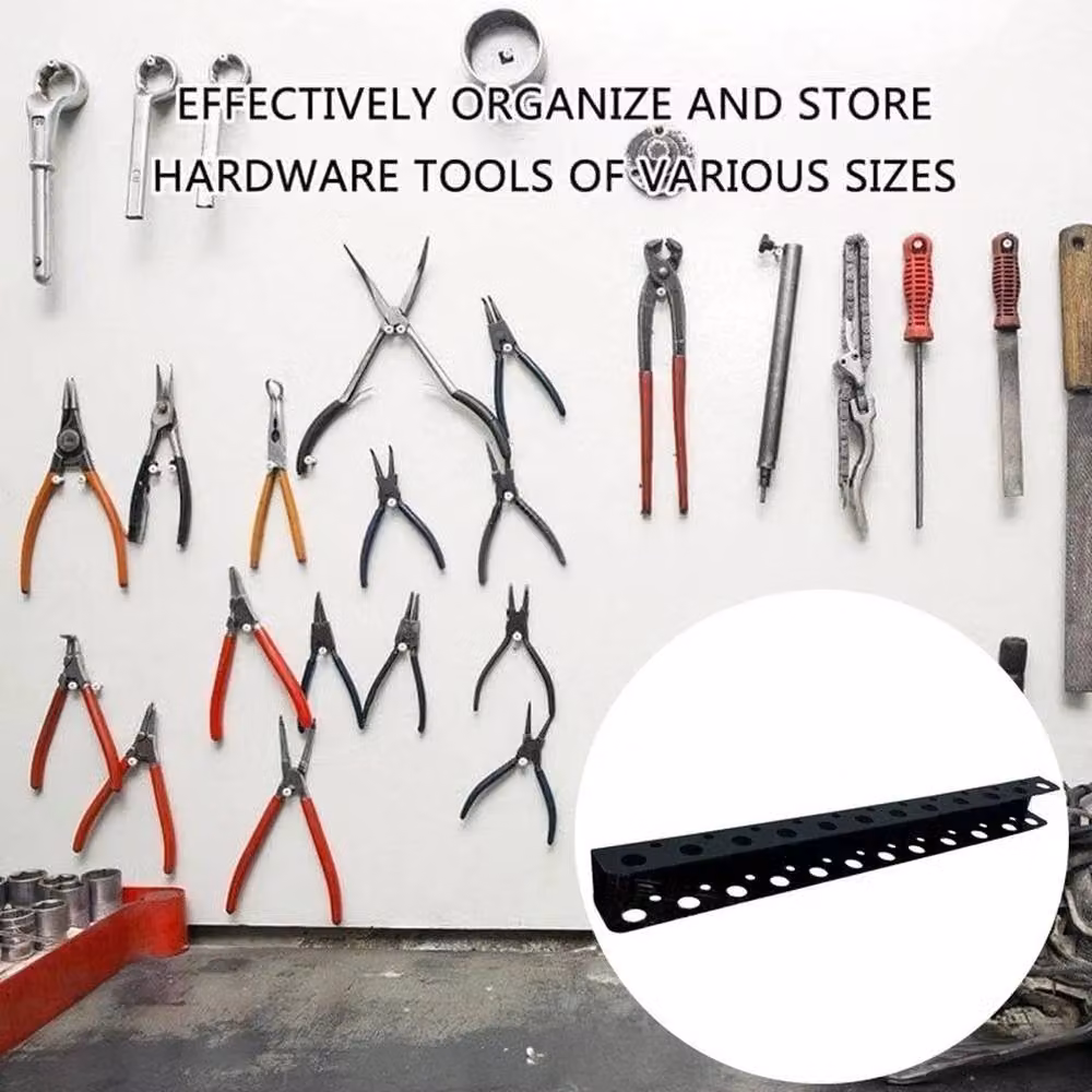 VOGREX Wall Mounted Steel Tool Organizer for Screwdrivers and Pliers in Black – 5