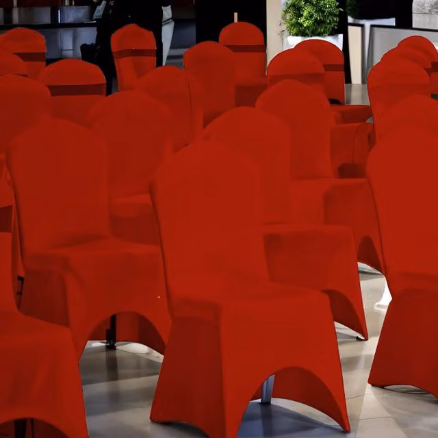 Trimming Shop Red Stretch Fabric Dining Chair Slipcover, Washable and Removable, Width: 40 cm