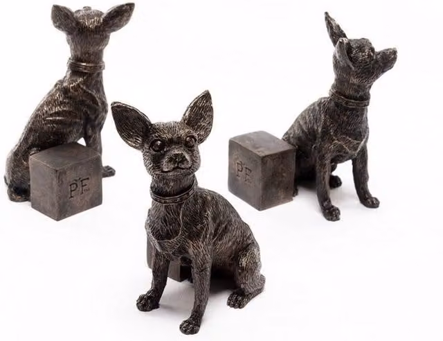 Jardinopia Chihuahua Plant Pot Feet, Set of 3, Bronze, L5 x W6 x H9.5 cm – 1