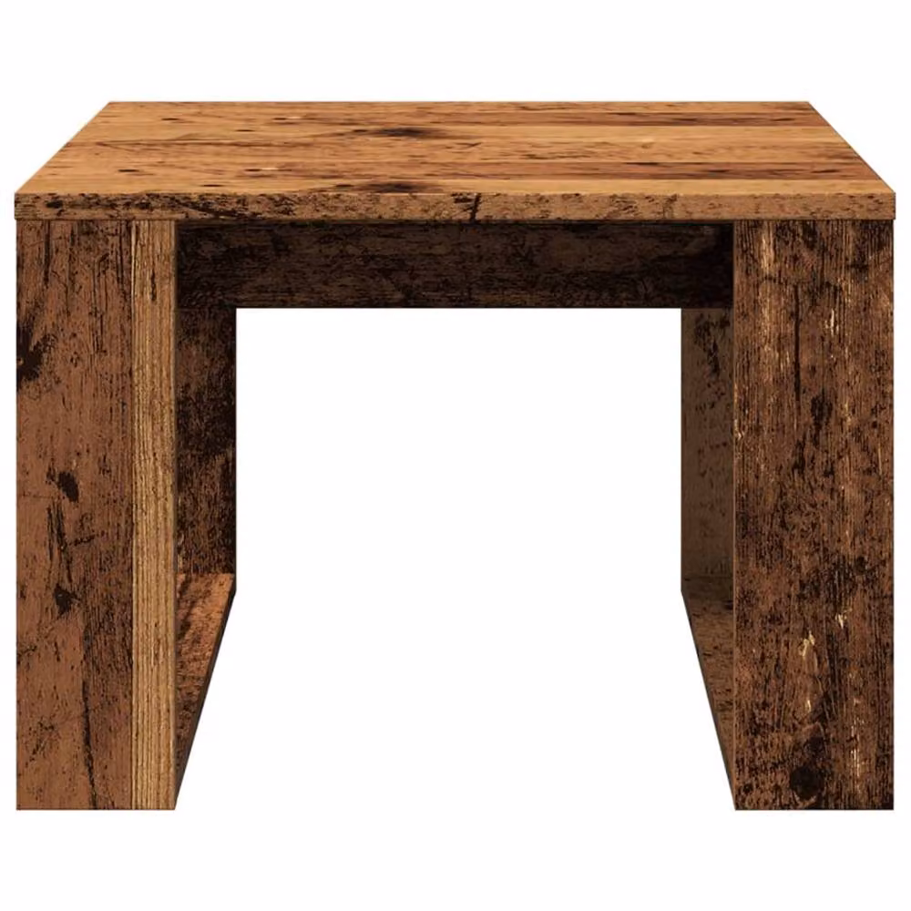 Berkfield Home Old Wood Side Table in Brown, W/D/H: 50 x 50 x 35 cm – 4