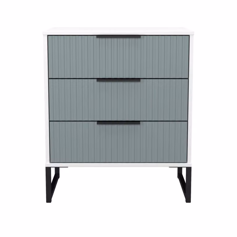 Ready Assembled 2 U Menai 3 Drawer Chest in Duck Egg Blue