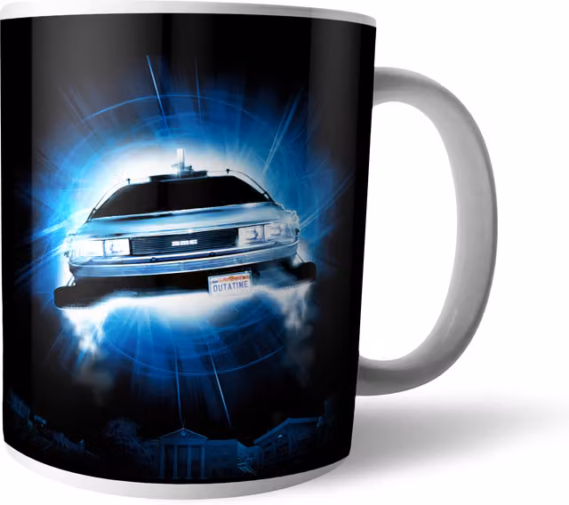 Official Back to the Future Time Hop Ceramic Mug, White