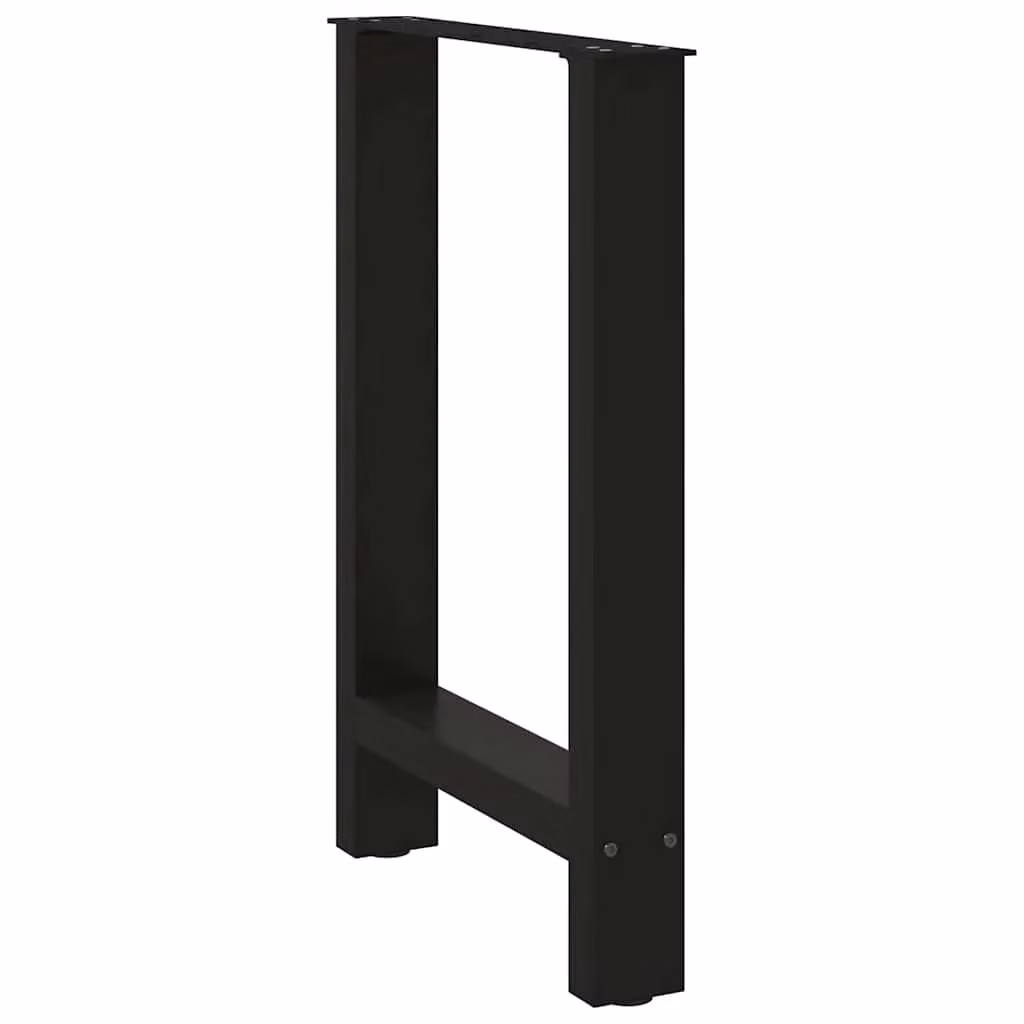 Berkfield Home Black Steel Coffee Table Legs, 2 Pieces, H: 72-73 cm x W: 50 cm – 3