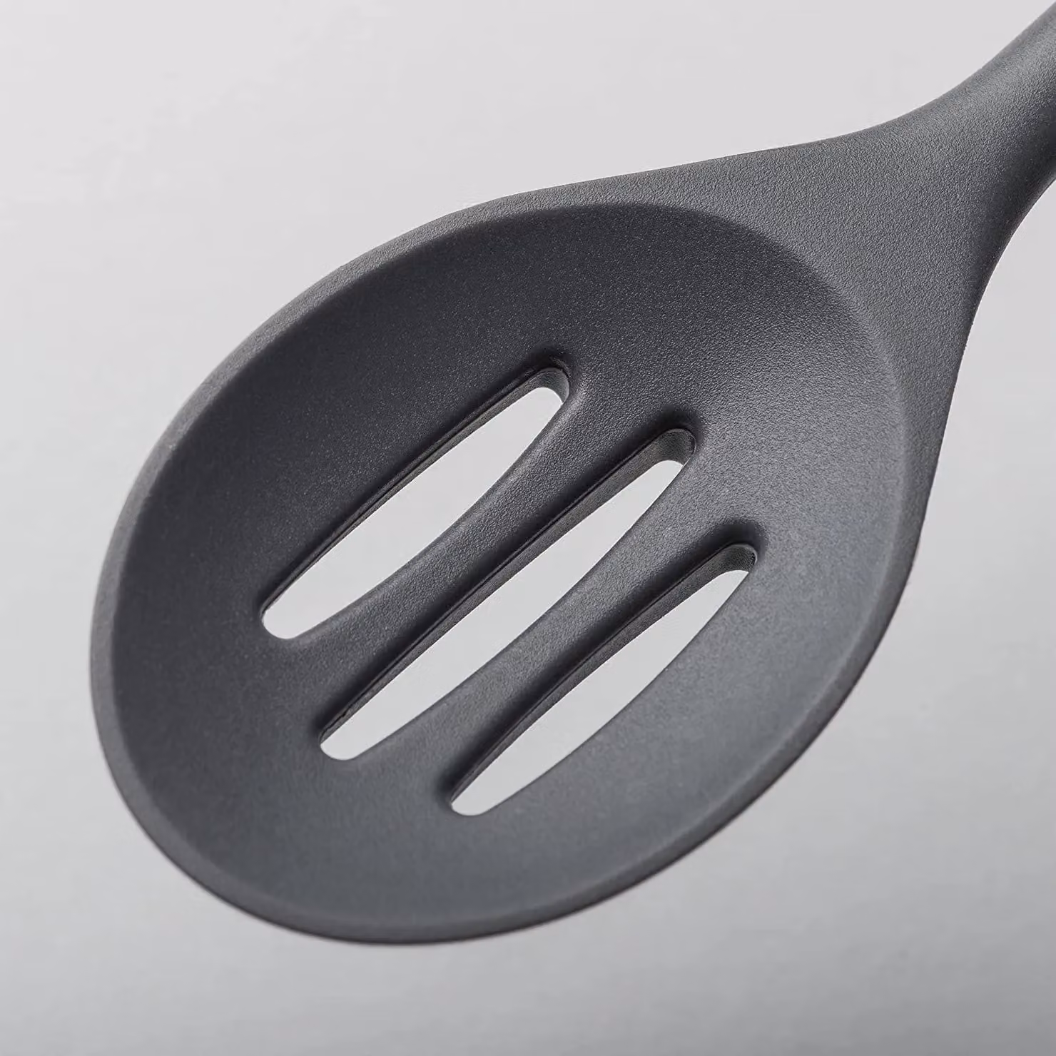 Zeal Grey Silicone Slotted Spoon Skimmer with Hanging Loop, 28 cm – 4