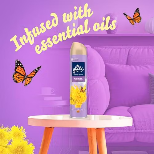 Glade Blooming Flowers Aerosol Air Freshener Room Spray, 300ml, Multicolour – 3