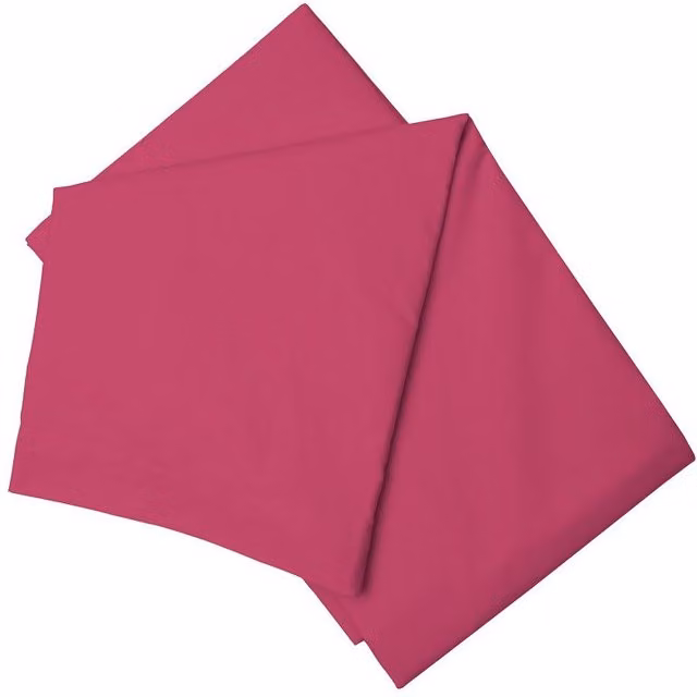 Belledorm Easy Care 200 Thread Count Cotton Polyester Percale Flat Sheet, Pink, W: 140 cm, L: 200 cm